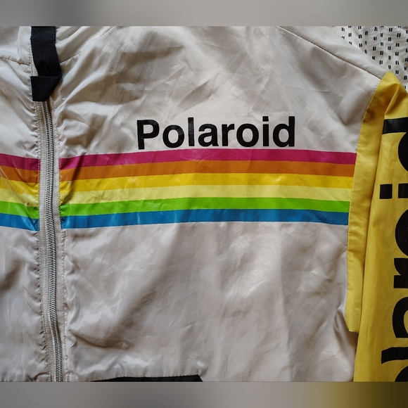 Polaroid AOP Colorblock Windbreaker - Unisex Large - Cyberpunk Cropped - Picture 3 of 5